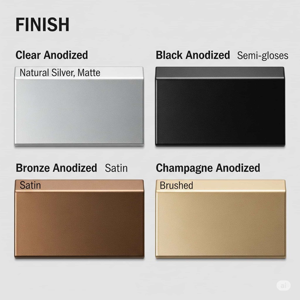 spesifikasi aluminium anodized dengan variasi warna